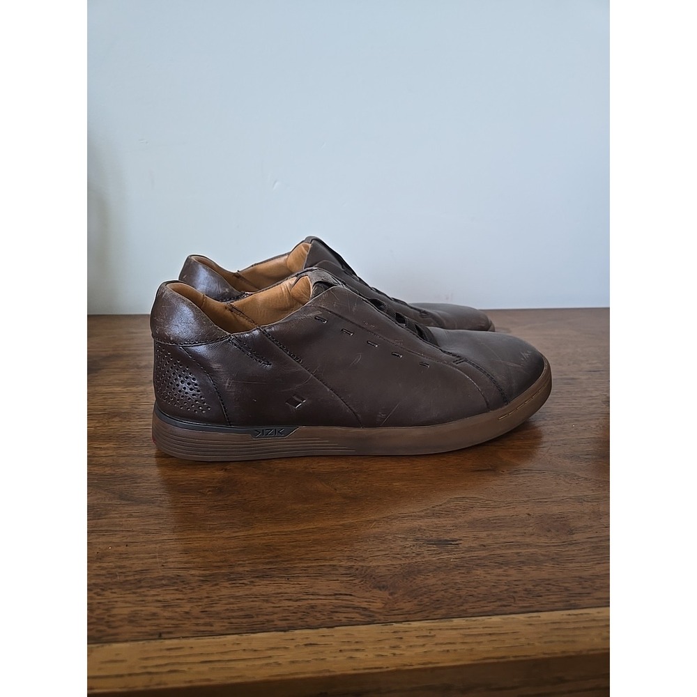 Kizik KZK New York Hands Free Slip On Brown Leather Shoes Mens 9 M M0202CB